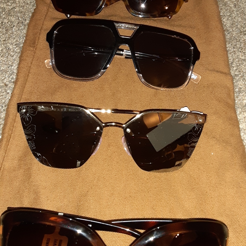 Designer Sunglasses: Ferragamo, Prada, D&G, Versac